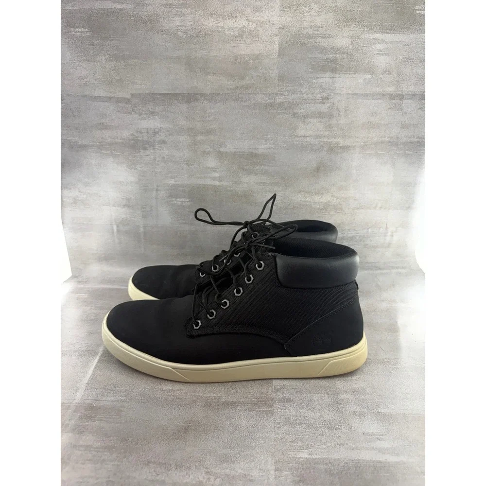 Timberland Davis Square Chukka Men Black Leather Boots 9464B Size 9